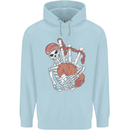 A Skeleton Playing the Bagpipes Childrens Kids Hoodie Light Blue