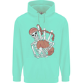 A Skeleton Playing the Bagpipes Childrens Kids Hoodie Peppermint