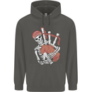A Skeleton Playing the Bagpipes Childrens Kids Hoodie Storm Grey