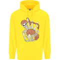 A Skeleton Playing the Bagpipes Childrens Kids Hoodie Yellow