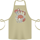A Skeleton Playing the Bagpipes Cotton Apron 100% Organic Khaki