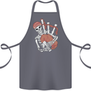 A Skeleton Playing the Bagpipes Cotton Apron 100% Organic Steel