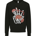 A Skeleton Playing the Bagpipes Kids Sweatshirt Jumper Black