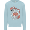 A Skeleton Playing the Bagpipes Kids Sweatshirt Jumper Light Blue