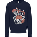 A Skeleton Playing the Bagpipes Kids Sweatshirt Jumper Navy Blue