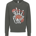 A Skeleton Playing the Bagpipes Kids Sweatshirt Jumper Storm Grey