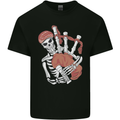 A Skeleton Playing the Bagpipes Kids T-Shirt Childrens Black