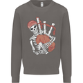 A Skeleton Playing the Bagpipes Mens Sweatshirt Jumper Charcoal