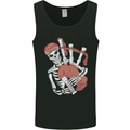 A Skeleton Playing the Bagpipes Mens Vest Tank Top Black