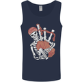 A Skeleton Playing the Bagpipes Mens Vest Tank Top Navy Blue