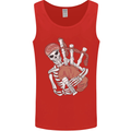 A Skeleton Playing the Bagpipes Mens Vest Tank Top Red