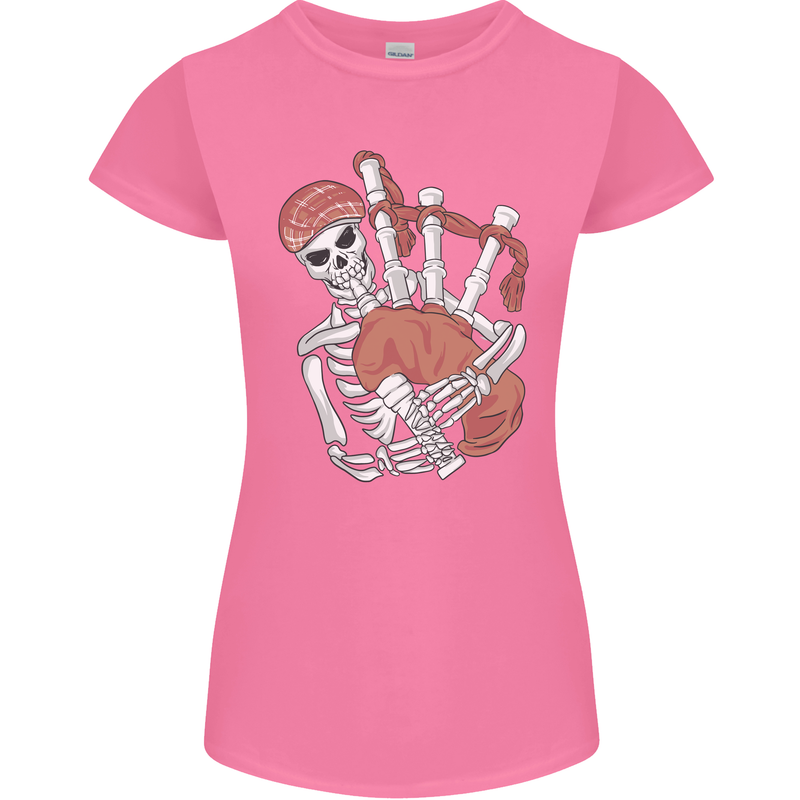 A Skeleton Playing the Bagpipes Womens Petite Cut T-Shirt Azalea