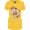 A Skeleton Playing the Bagpipes Womens Wider Cut T-Shirt Yellow