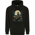 A Skeleton & Coffin in a Graveyard Halloween Childrens Kids Hoodie Black