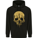 A Skull Dripping in Gold Childrens Kids Hoodie Black