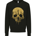 A Skull Dripping in Gold Mens Sweatshirt Jumper Black
