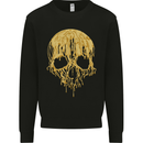 A Skull Dripping in Gold Mens Sweatshirt Jumper Black
