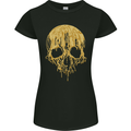A Skull Dripping in Gold Womens Petite Cut T-Shirt Black
