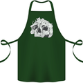 A Skull Made of Cats Cotton Apron 100% Organic Forest Green