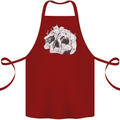 A Skull Made of Cats Cotton Apron 100% Organic Maroon