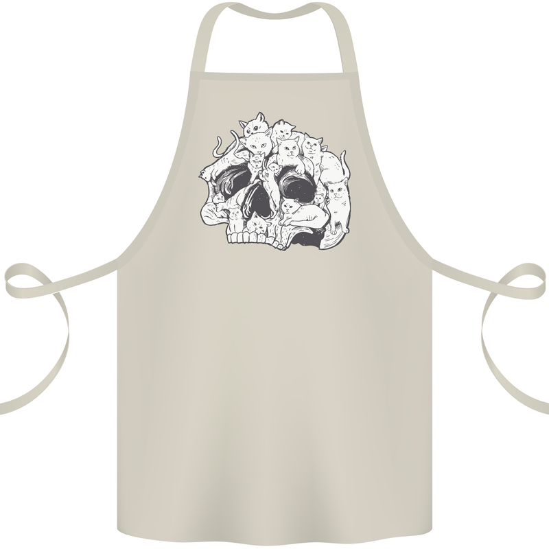 A Skull Made of Cats Cotton Apron 100% Organic Natural