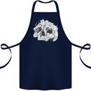 A Skull Made of Cats Cotton Apron 100% Organic Navy Blue