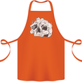 A Skull Made of Cats Cotton Apron 100% Organic Orange