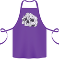 A Skull Made of Cats Cotton Apron 100% Organic Purple