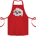 A Skull Made of Cats Cotton Apron 100% Organic Red
