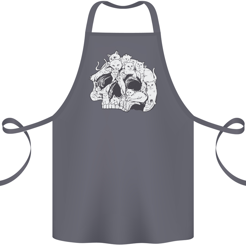 A Skull Made of Cats Cotton Apron 100% Organic Steel