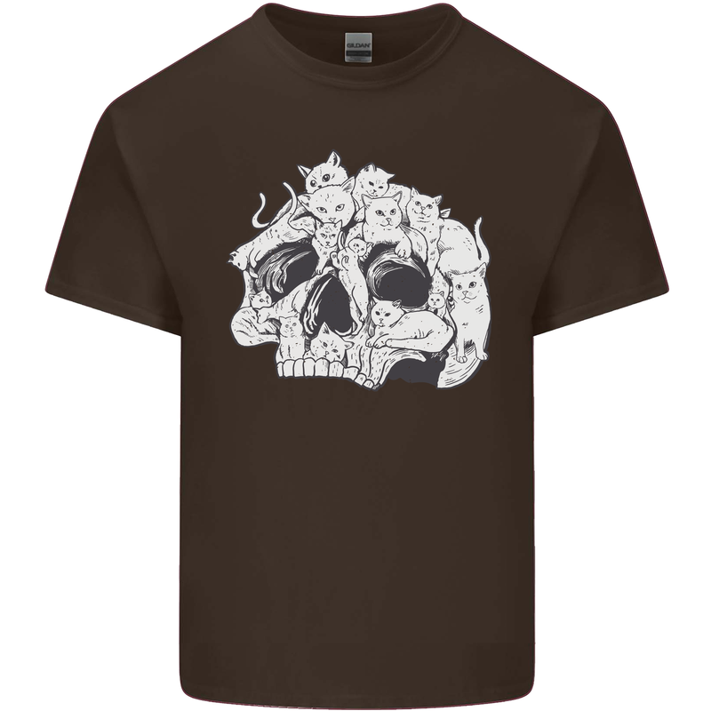 A Skull Made of Cats Kids T-Shirt Childrens Chocolate