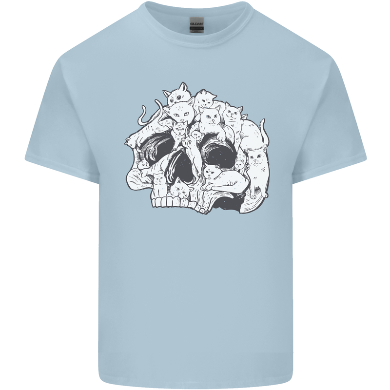 A Skull Made of Cats Kids T-Shirt Childrens Light Blue