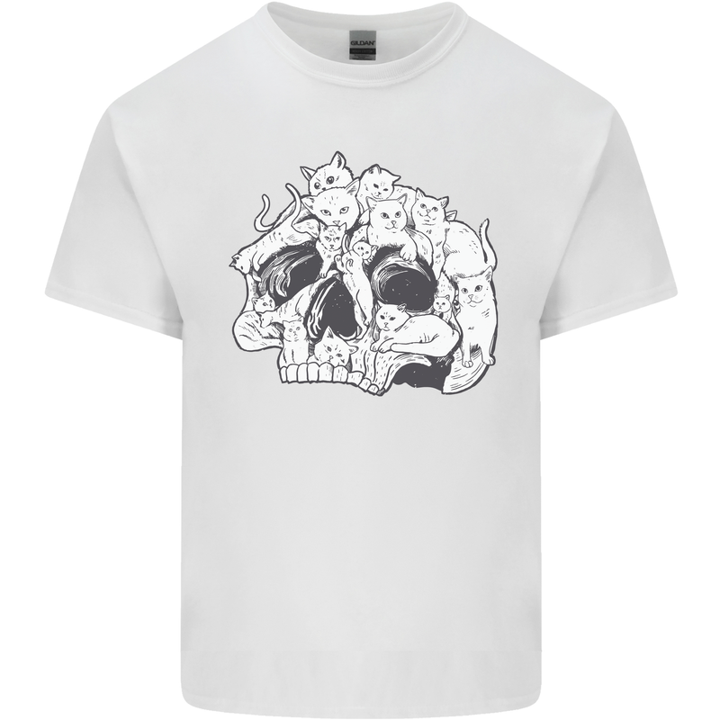 A Skull Made of Cats Kids T-Shirt Childrens White