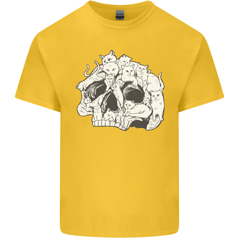 A Skull Made of Cats Kids T-Shirt Childrens Yellow