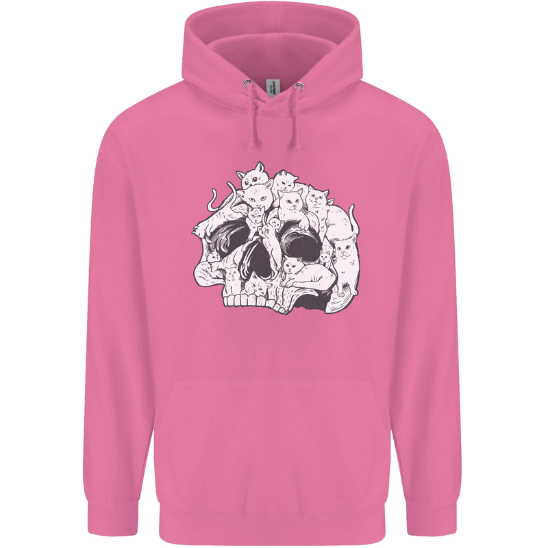 A Skull Made of Cats Mens 80% Cotton Hoodie Azelea
