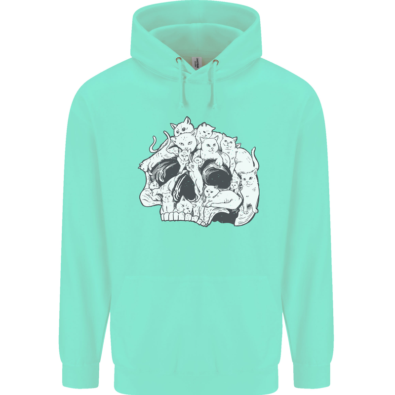 A Skull Made of Cats Mens 80% Cotton Hoodie Peppermint