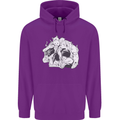 A Skull Made of Cats Mens 80% Cotton Hoodie Purple