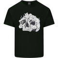 A Skull Made of Cats Mens Cotton T-Shirt Tee Top Black