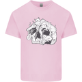 A Skull Made of Cats Mens Cotton T-Shirt Tee Top Light Pink