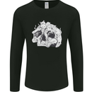 A Skull Made of Cats Mens Long Sleeve T-Shirt Black