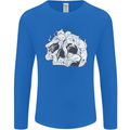 A Skull Made of Cats Mens Long Sleeve T-Shirt Royal Blue