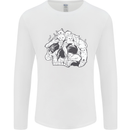A Skull Made of Cats Mens Long Sleeve T-Shirt White