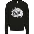 A Skull Made of Cats Mens Sweatshirt Jumper Black