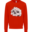 A Skull Made of Cats Mens Sweatshirt Jumper Bright Red