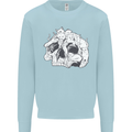 A Skull Made of Cats Mens Sweatshirt Jumper Light Blue