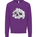 A Skull Made of Cats Mens Sweatshirt Jumper Purple