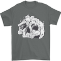 A Skull Made of Cats Mens T-Shirt Cotton Gildan Charcoal