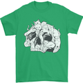 A Skull Made of Cats Mens T-Shirt Cotton Gildan Irish Green