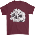A Skull Made of Cats Mens T-Shirt Cotton Gildan Maroon