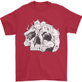 A Skull Made of Cats Mens T-Shirt Cotton Gildan Red